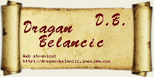 Dragan Belančić vizit kartica
